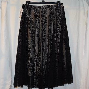 Black, Lace Skirt. Midi
